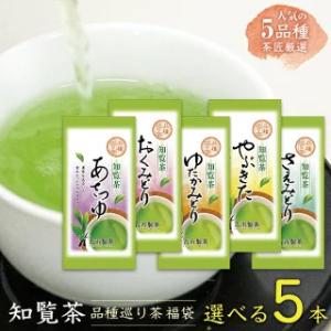 選べる5本 知覧茶 ちらん茶 品種巡り 福袋 2023 メール便 送料無料 ゆたかみどり やぶきた さえみどり おくみどり あさつゆ 深むし茶 お茶 緑茶 母の日 2024