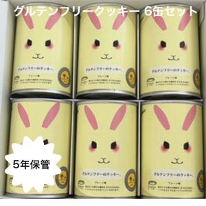 保存食 防災食 クッキー グルテンフリークッキー 缶詰 6缶セット 特定原材料7品目不使用 アレルギー 非常食 パン 缶詰 長期保存 ギフト ハラール 認証 パンダ｜furukawasangyo