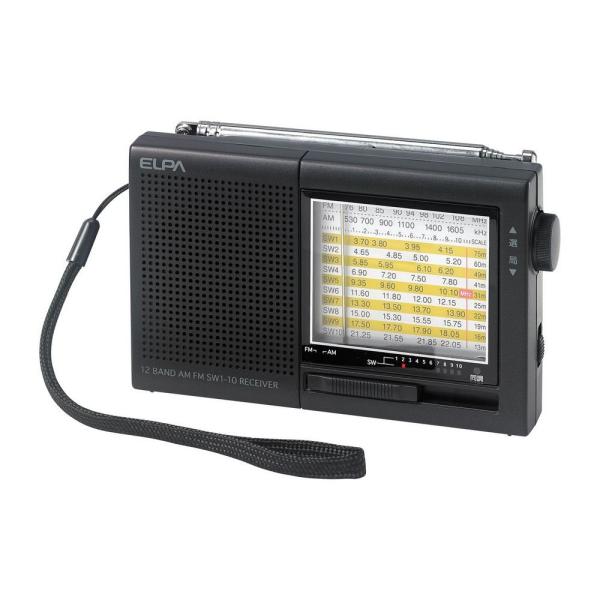ELPA 朝日電器 AM/FM短波ラジオ 4901087217410 ER-C74T