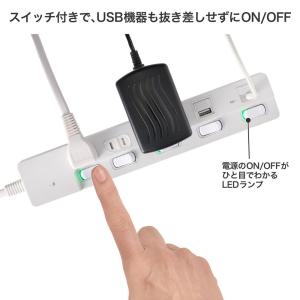 エルパ(ELPA) 電源タップ 雷ガード 個別...の詳細画像2