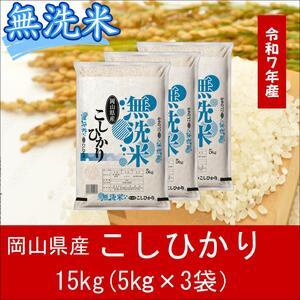 ふるさと納税 無洗米 こしひかり 15kg(5k...の商品画像