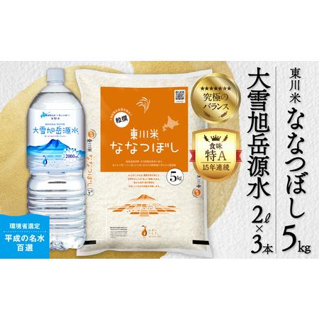 ふるさと納税 【R7年産新米先行予約】東川米 ななつぼし「白米」5kg+水セット(2025年11月下...
