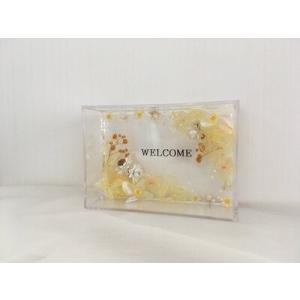 ふるさと納税 ハーバリウムプレート Happy Wedding （オイル少量タイプ） イエロー ／ kanon インテリア プリザーブドフラワー ドライフラワー.. 奈良県田原本町