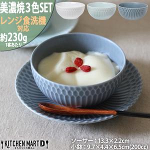 ふるさと納税 【美濃焼】 さざなみ 10小鉢 13丸皿 カップ ソーサー セット 3色各1客セット ...