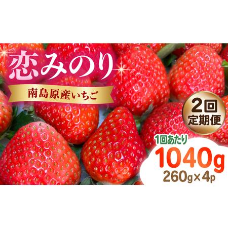 ふるさと納税 【2025年3月?発送】【2回定期便】南島原産 いちご 「恋みのり」約260g×4P ...