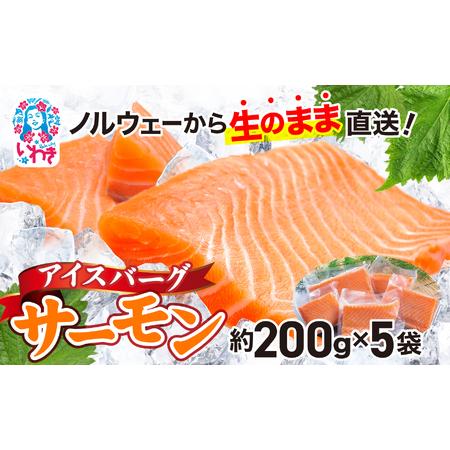 ふるさと納税 アイスバーグサーモン約200g×5袋 アトランティックサーモン 福島県いわき市