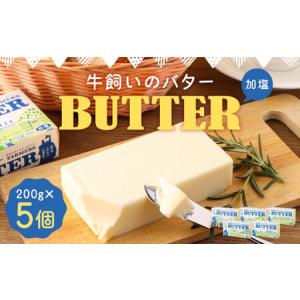 ふるさと納税 牛飼いのバター (加塩) 200g×5個 合計1kg 岩手県二戸市｜furunavi