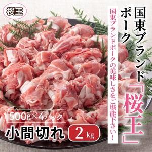 ふるさと納税 1102R_国東ブランドポーク「桜王」の小間切れ2kg  大分県国東市