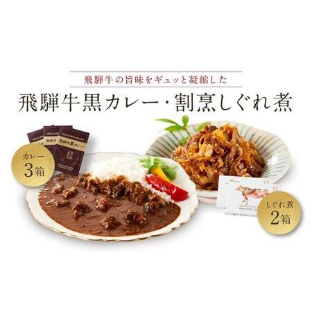 ふるさと納税 喜八郎謹製・飛騨牛黒カレー3箱＆飛騨牛割烹しぐれ煮2箱セット 山一商事 EN006 岐...