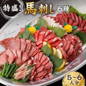 ふるさと納税 馬刺し 特盛！バラエティセット 6種類 5・6人前 【馬刺しの郷 民守】馬肉 熊本県 特産品 6種馬刺し [ZBL015] 熊本県山鹿市