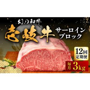 ふるさと納税 【全12回定期便】壱岐牛 サーロイン ブロック 3kg 《壱岐市》【中津留】 サーロイン ステーキ BBQ 焼肉 牛肉 赤身 [JFS029] 229200.. 長崎県壱岐市