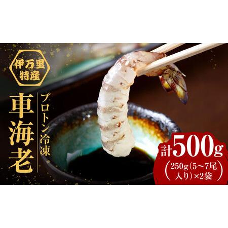 ふるさと納税 【レビューキャンペーン実施中】車海老 計500g（250g×2袋）/ 刺身 しゃぶしゃ...