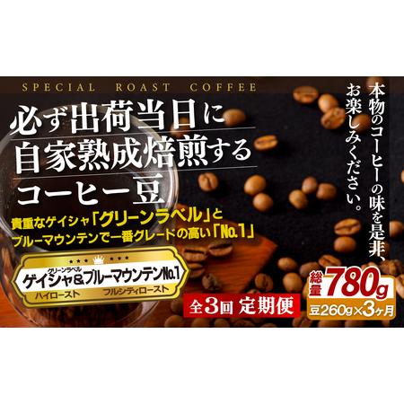 ふるさと納税 必ず出荷日に自家熟成焙煎ゲイシャ豆(160g)・ブルーマウンテンNo..1豆(100g...