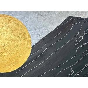 ふるさと納税 富士山溶岩パワーアート「開運黒富...の詳細画像1