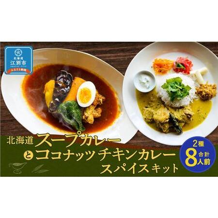 ふるさと納税 【自宅がまるで専門店】北海道スープカレーとココナッツチキンカレー スパイスキット2種セ...