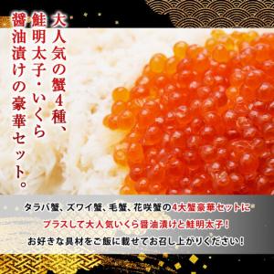 ふるさと納税 4大蟹剥き身海鮮丼セット!タラバ...の詳細画像1