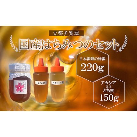ふるさと納税 はちみつ 日本ミツバチ 史都多賀城日本みつばちのはちみつ220gとアカシア又はとち蜜1...