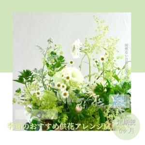 ふるさと納税 《6ヵ月定期便》生花アレンジ 供花M 高知県芸西村