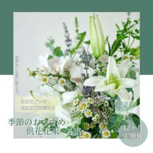 ふるさと納税 《12ヵ月定期便》花束一束 お供え 初回花瓶付S 延命剤付き 高知県芸西村