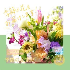 ふるさと納税 《12ヵ月定期便》生花花束 ブーケ 初回花瓶付M 延命剤付き 高知県芸西村