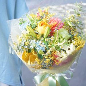 ふるさと納税 【3回定期便】生花花束 ブーケM...の詳細画像1