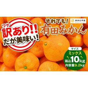 ふるさと納税 訳あり それでも 有田みかん 箱込 10kg (内容量約 9.2kg)  サイズミックス B品 有田みかん 和歌山県産 産地直送 家庭用［2025.. 和歌山県有田川町｜ふるなび(ふるさと納税)