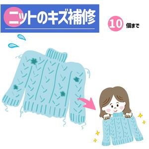 ふるさと納税 ニット セーター のキズ補修 1着につき 穴・キズ 10箇所まで まとめて お直し ※着日指定不可 ※寄附前に電話相談必須 奈良県橿原市