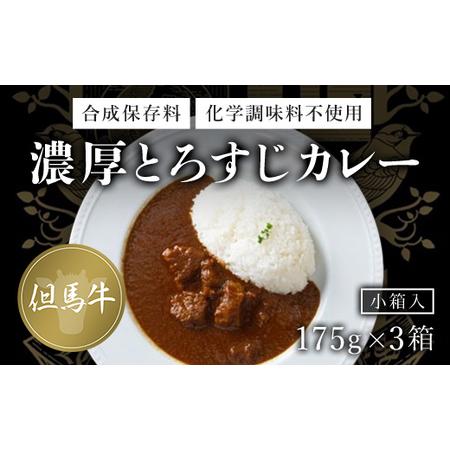 ふるさと納税 無添加【但馬牛濃厚とろすじカレー】(小箱入り175g×3箱)  カレー 但馬牛カレー ...