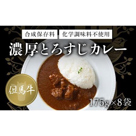 ふるさと納税 無添加【但馬牛濃厚とろすじカレー】(175g×8袋) カレー 但馬牛カレー 濃厚カレー...