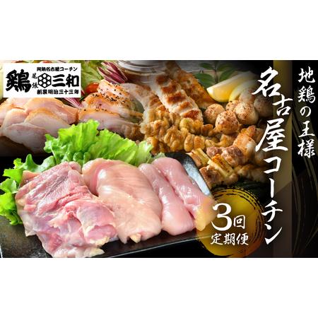 ふるさと納税 【定期便】《期間限定》名古屋コーチン 3回定期便 正肉 焼き鳥 ハム 愛知県田原市