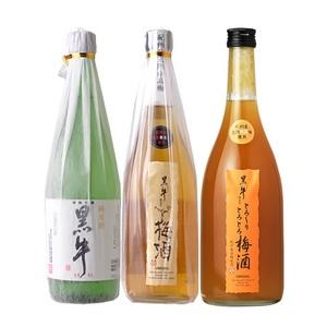 ふるさと納税 黒牛 720ｍｌ3本セット (純米酒／梅酒／とろーりとろとろ梅酒）名手酒造（E004）...