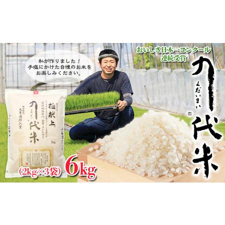 ふるさと納税 こだわりのお米 極献上 「九代米(くだいまい)」コシヒカリ 6kg(2kg×3袋)【米...