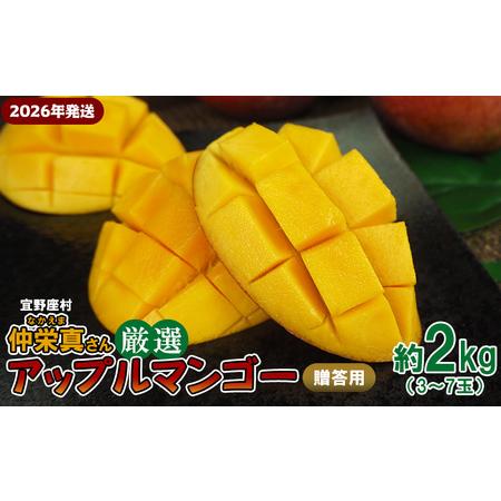 ふるさと納税 【2026年発送】宜野座村　仲栄真さん厳選アップルマンゴー贈答用（約2kg） アーウィ...