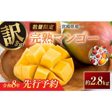 ふるさと納税 訳あり 宮崎県産 完熟マンゴー 約2.8kg 期間限定 数量限定 フルーツ 果物 くだ...
