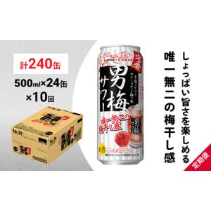 ふるさと納税 サッポロ 男梅 サワー 500ml×24缶(1ケース)×定期便10回(合計240缶) ...