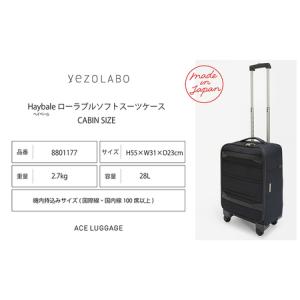 ふるさと納税 Haybale ローラブル ソフト スーツケース CABIN_No.8801177 カバン ソフトキャリーケース 1〜2泊程度 出張 旅行 機内持込みサイズ .. 北海道赤平市