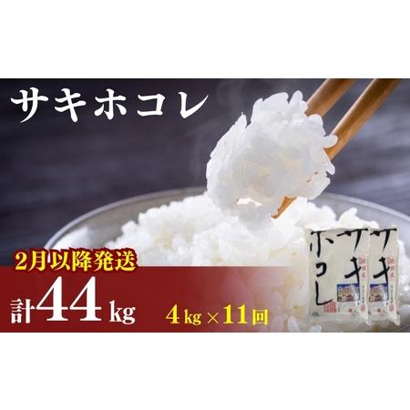 ふるさと納税 2月以降発送予定〈定期便11カ月〉令和5年産 サキホコレ4kg(2kg×2袋)×11回...