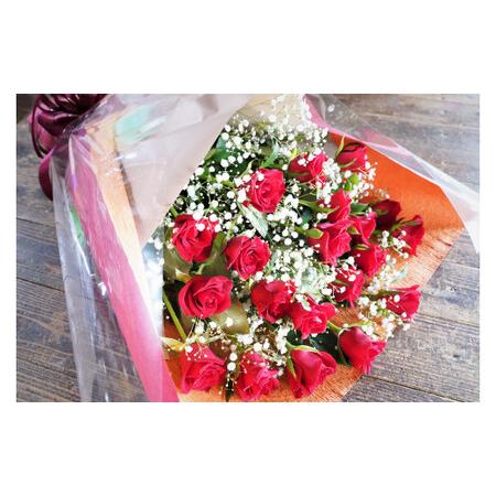 ふるさと納税 【永遠の人気】赤バラとカスミソウの花束  H092-058 愛知県碧南市