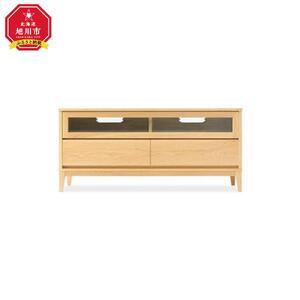 ふるさと納税 旭川家具 MUKU工房オリジナル ムク TVボード 120 ナラ 【 国産 無垢 インテリア 木製 収納 ナチュラル テレビボード テレビ台 ロー.. 北海道旭川市