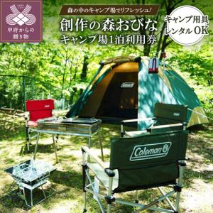 ふるさと納税 「創作の森おびな」キャンプ場利用券 山梨県甲府市