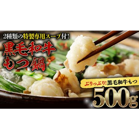ふるさと納税 黒毛和牛 もつ鍋 セット 牛もつ 500g（ 2〜3人前 × 2回分 ）和牛 鍋 ふる...