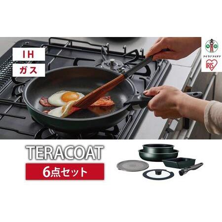 ふるさと納税 フライパン　セット　ＴＥＲＡＣＯＡＴ　６点セット　EHDC-T6Sダークグリーン 宮城...