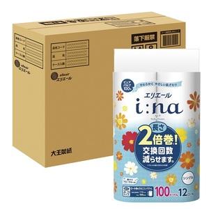 ふるさと納税 0014-10-07　エリエール i:na （イーナ） トイレットティシュー 2倍巻 シングル 12R×3パック 36個 【ハーフケース】　100m .. 静岡県富士宮市