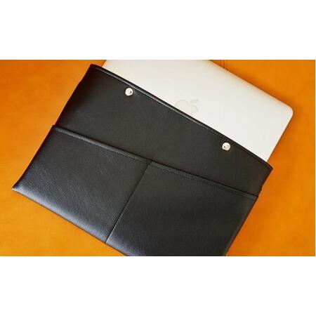 ふるさと納税 PVCレザーパソコンケース（クラッチバッグ）「match」11インチ用（ブラック） N...