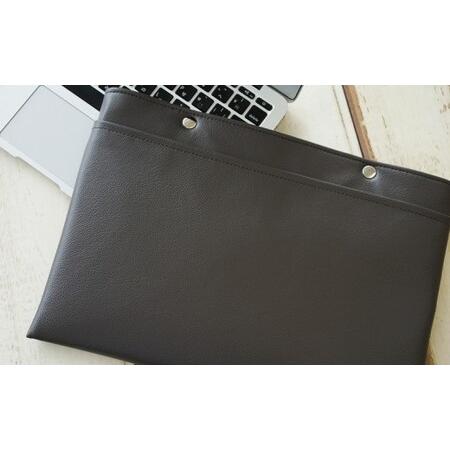 ふるさと納税 PVCレザーパソコンケース（クラッチバッグ）「match」11インチ用（グレー） No...