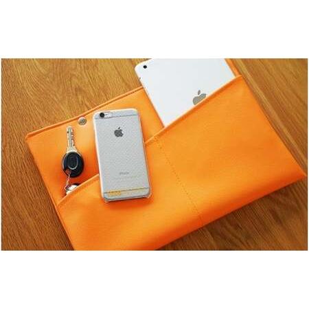 ふるさと納税 PVCレザーパソコンケース（クラッチバッグ）「match」11インチ用（オレンジ） N...