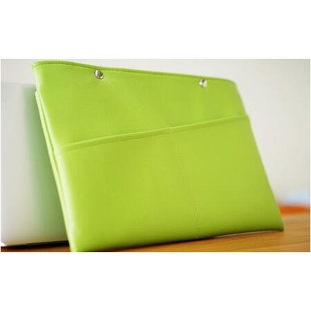 ふるさと納税 PVCレザーパソコンケース（クラッチバッグ）「match」13インチ用（グリーン） N...
