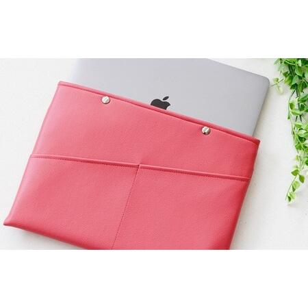 ふるさと納税 PVCレザーパソコンケース（クラッチバッグ）「match」13インチ用（ピンク） No...