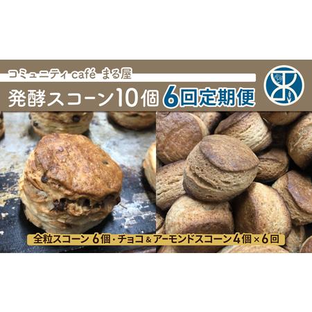 ふるさと納税 【６回定期便】発酵スコーン10個　コミュニティcafe まる屋 長野県東御市