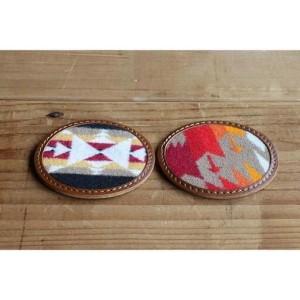 ふるさと納税 本革レザーコースターｘPENDLETON　【Tucson Khaki】2個セット 和歌...